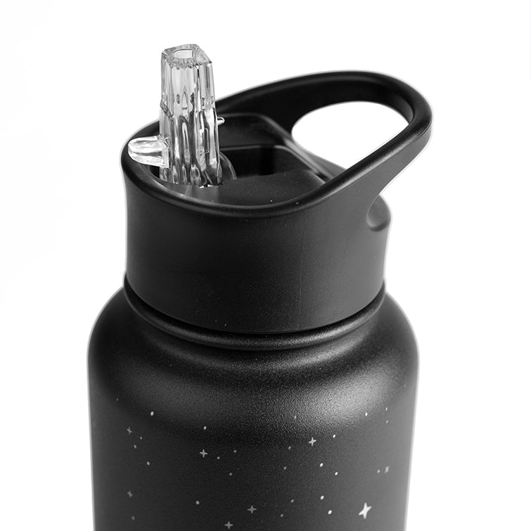 Stainless Steel Sipper Bottle - 1L Black