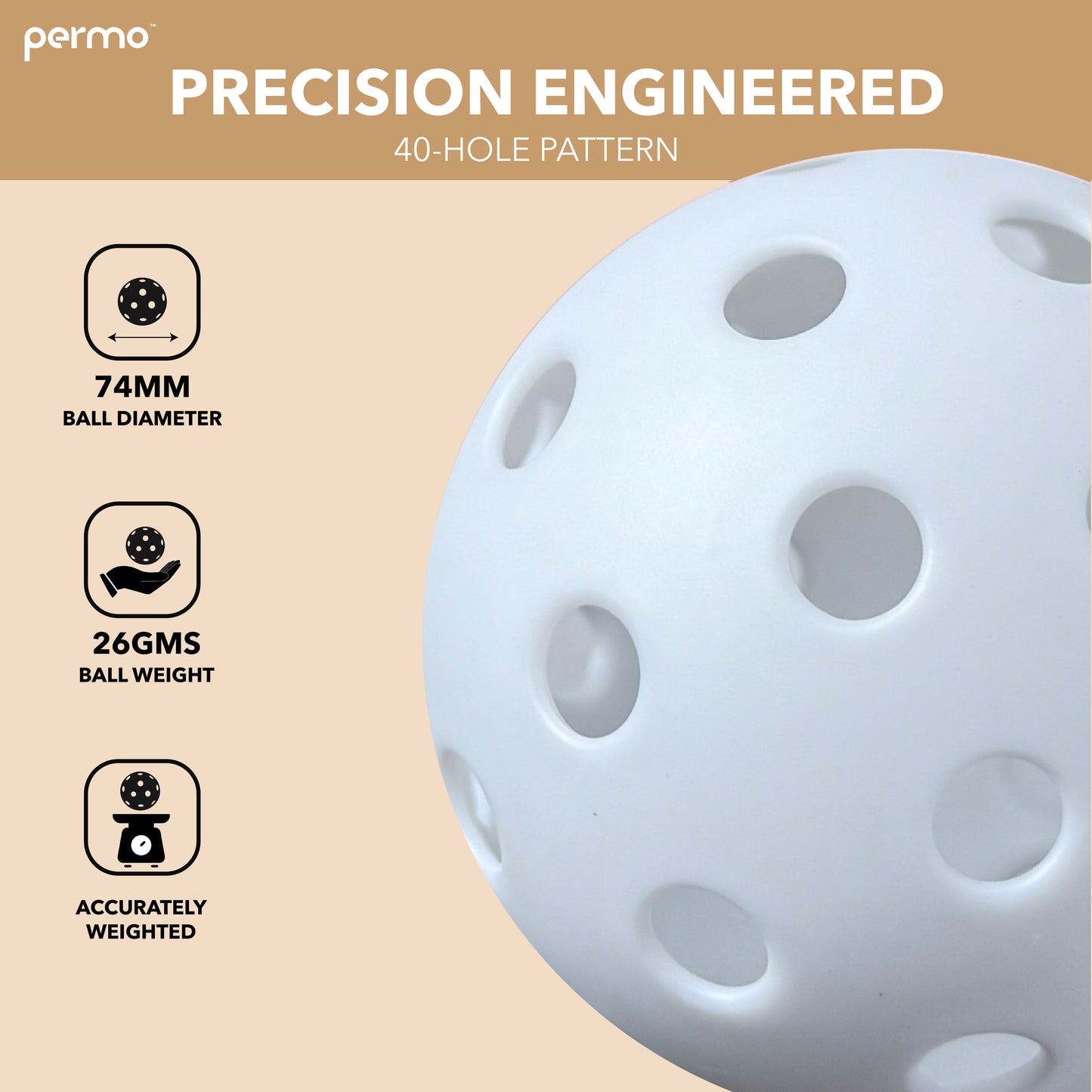 Pro 40 Outdoor Pickleball Ball