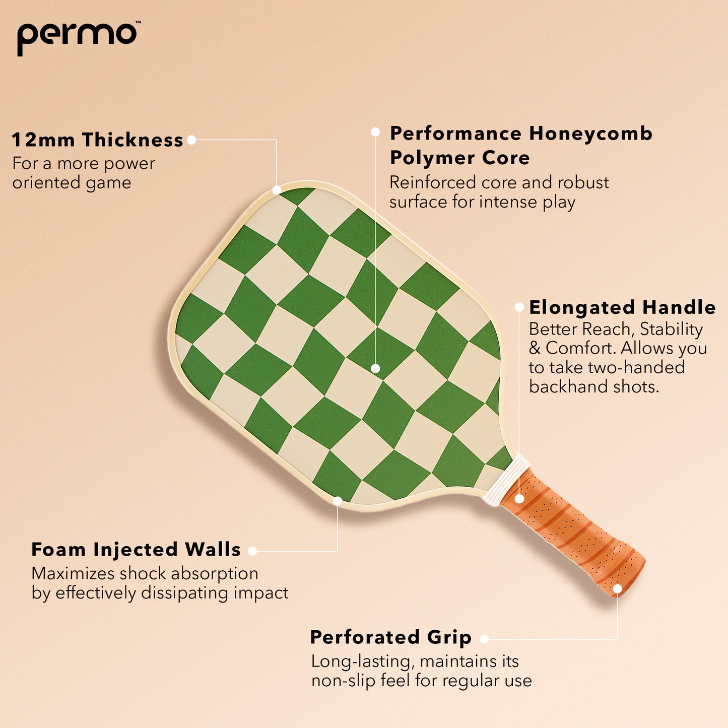 FiberGlass PickleBall Paddle