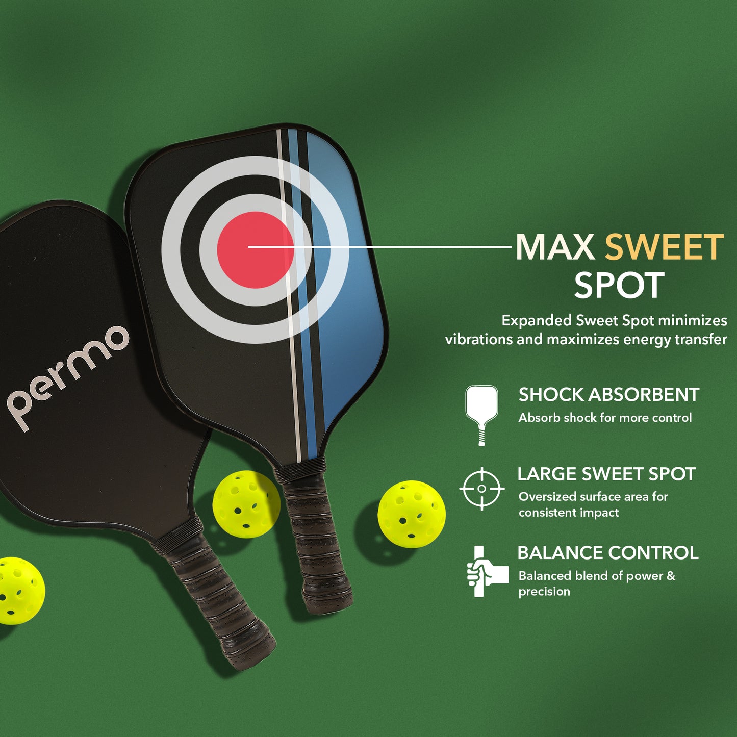 FiberGlass PickleBall Paddle