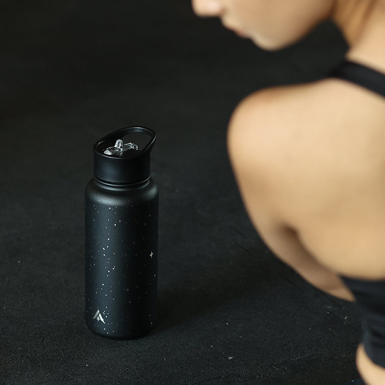 Stainless Steel Sipper Bottle - 1L Black